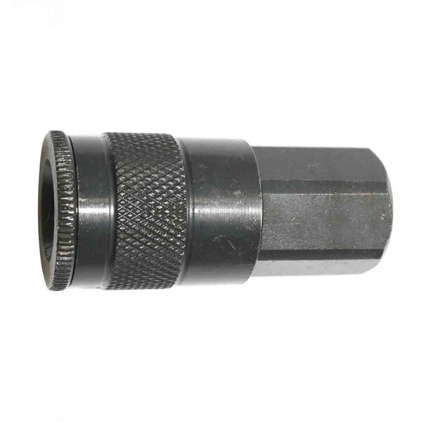 Interstate Pneumatics Quick Connect Coupler, Automotive, 3/8 in x 1/4 in FNPT, Steel, Zinc-Plated CA640 - main